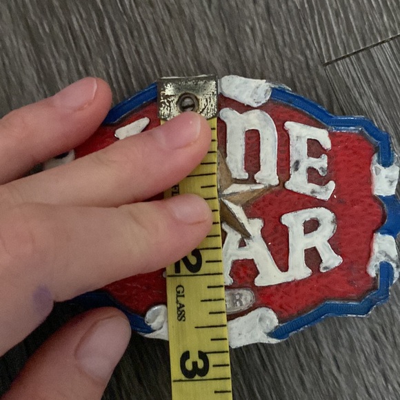 Brass Lone Star Belt Buckle - Picture 4 of 4